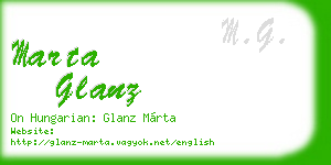 marta glanz business card