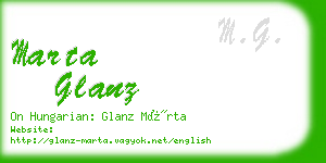 marta glanz business card